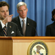 Then-Assistant U.S. Attorney General Christopher Wray at the podium at the Justice Department on Nov. 4, 2003, in Washington, D.C. (Mark Wilson/Getty Images)